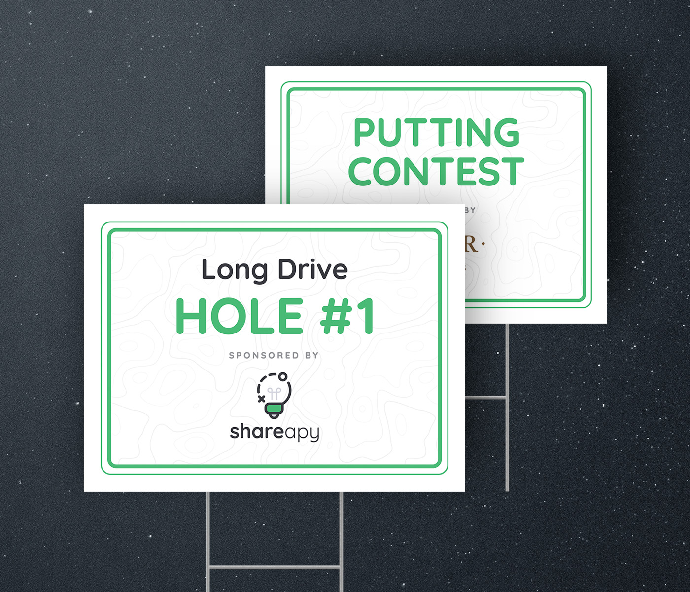 shareapy-signage-2 Yard signs for Shareapy golf event