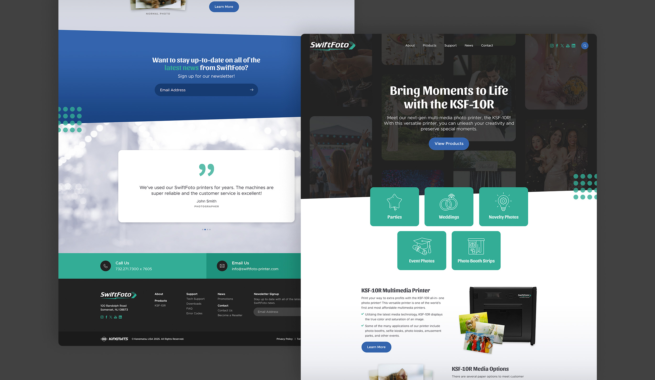 The website homepage