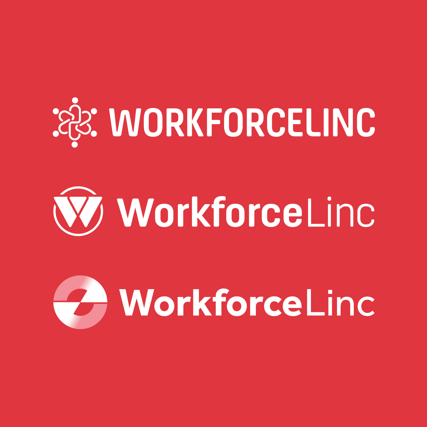 Experimenting with one-color logos for WorkforceLinc