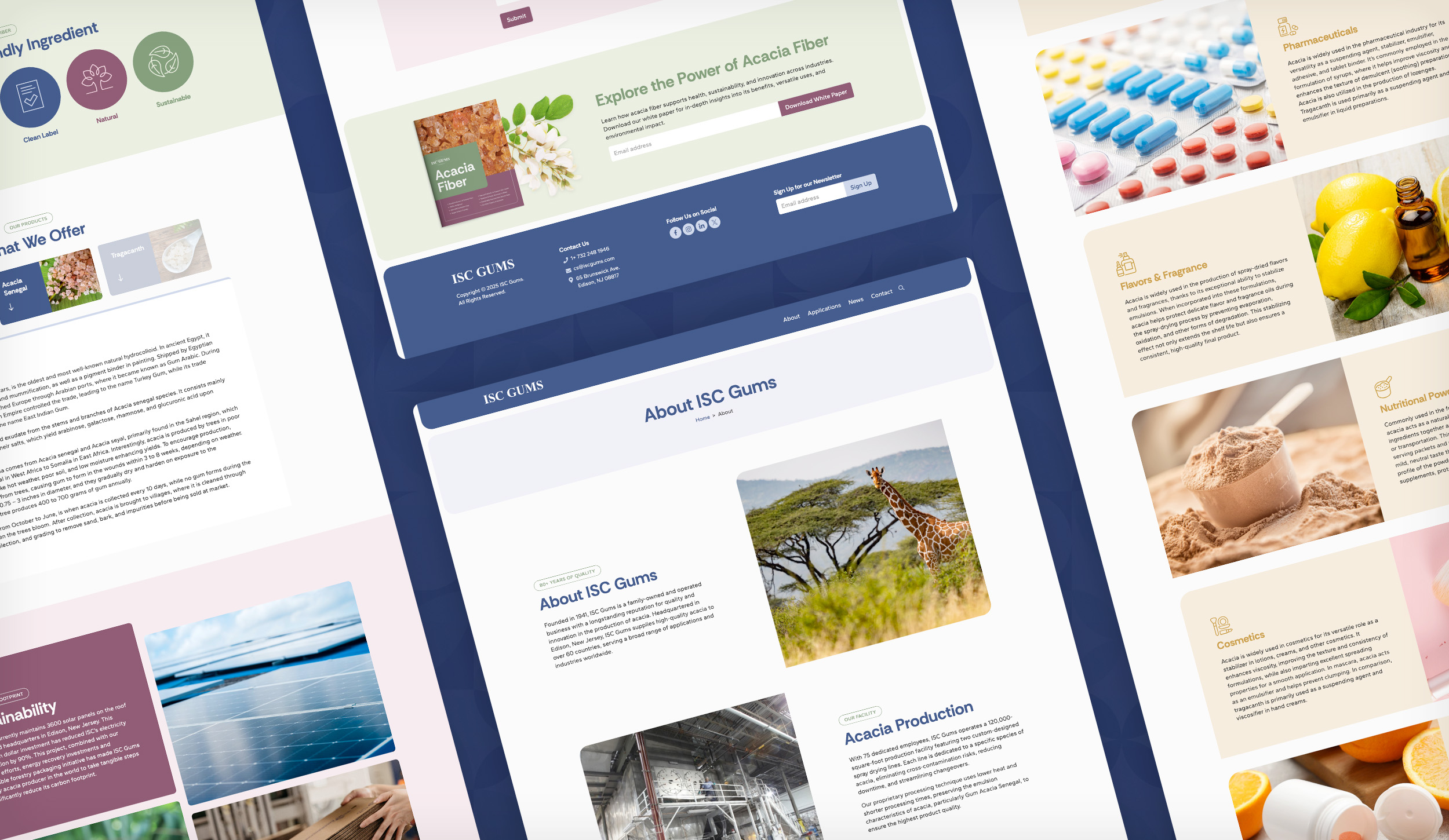 Some subpages from the ISC Gums website