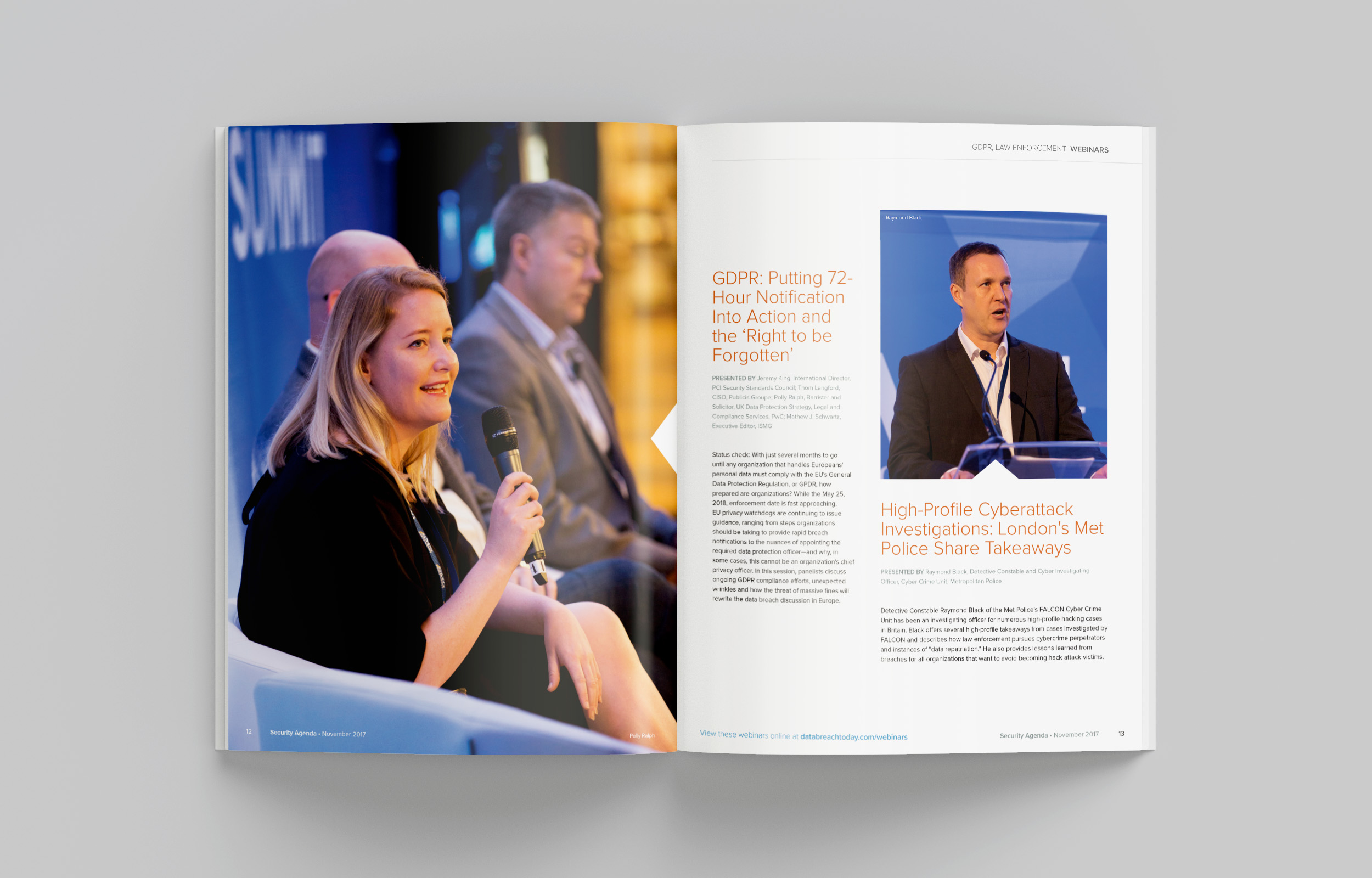 Security Agenda magazine spread