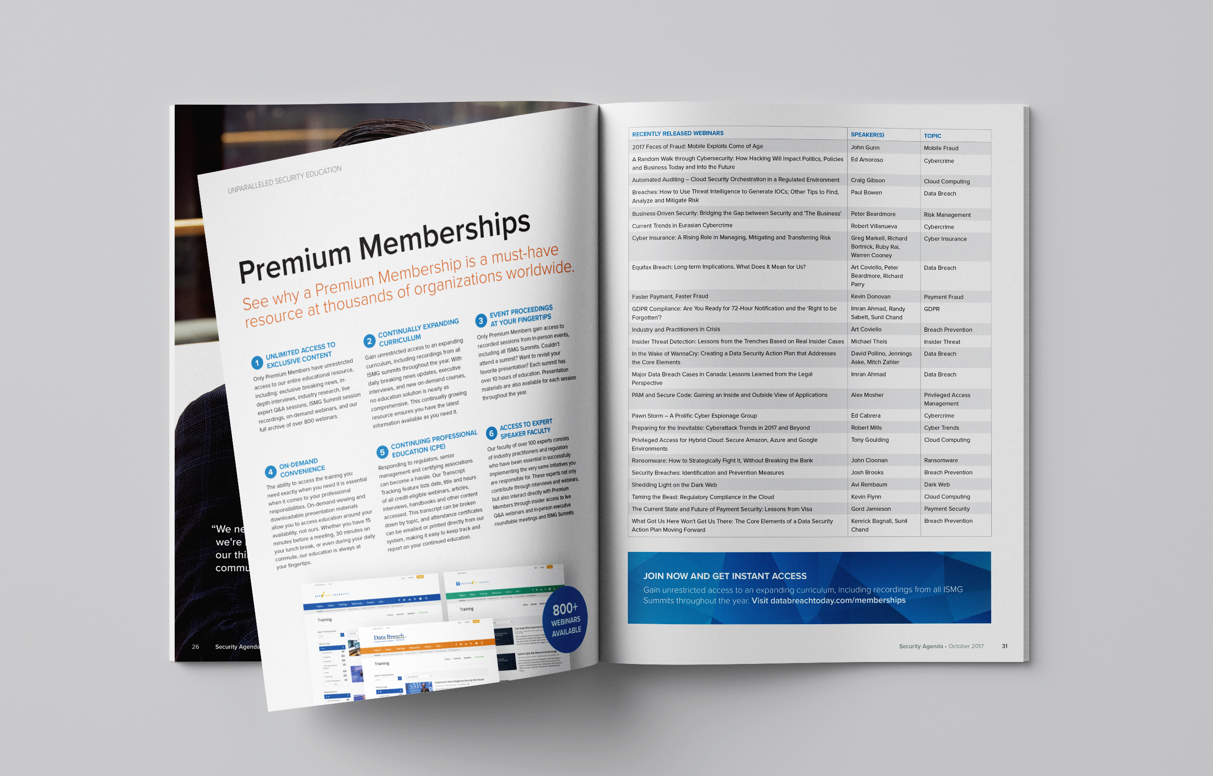 Security Agenda magazine spread