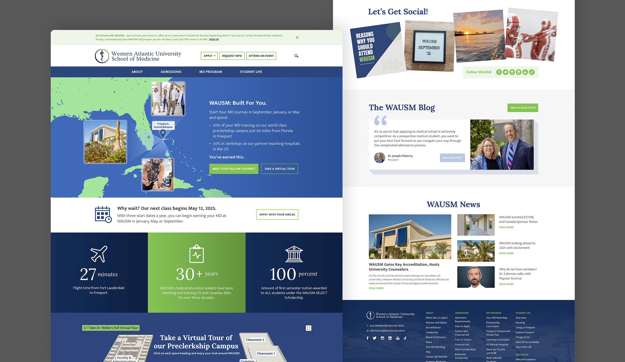 WAUSM's homepage design