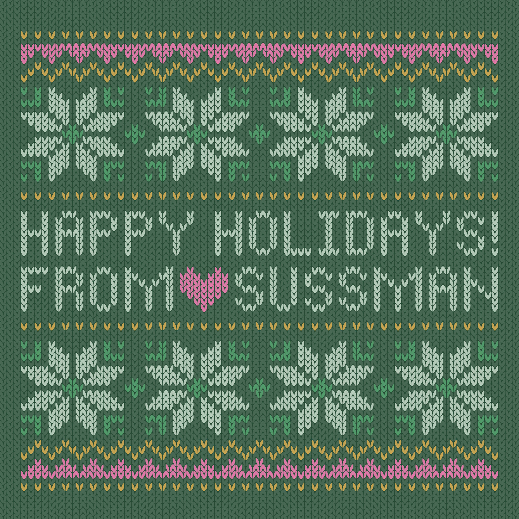 Holiday sweater illustration